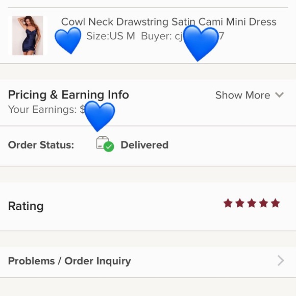 Cowl Neck Drawstring Satin Cami Mini Dress - Picture 6 of 7